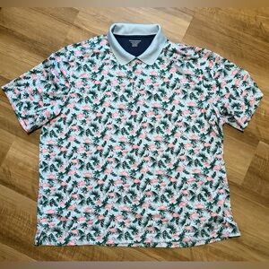 Amazon Essentials Tropical Print Polo